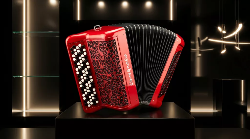 Accordeon Cavagnolo Vedette 10 rouge Feu