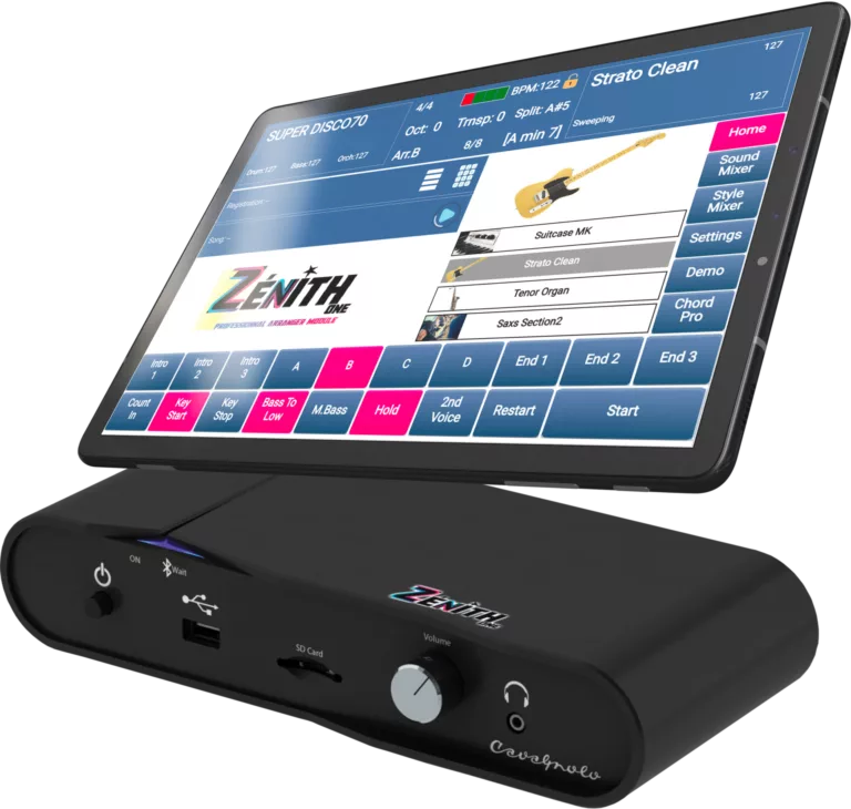 Arrangeur Français Cavagnolo Zénith One avec sa tablette tactile