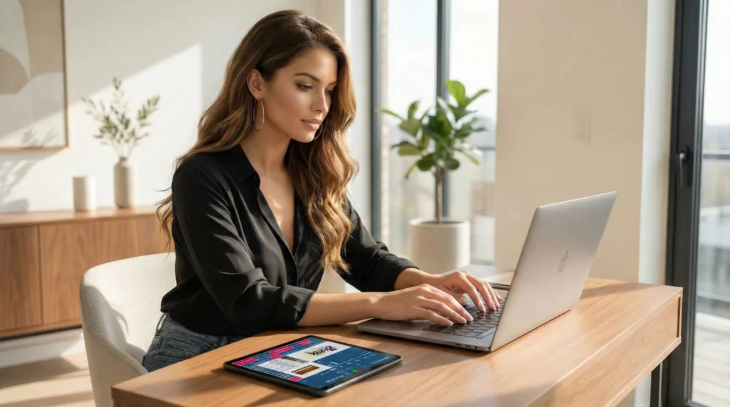 Femme qui réalise une mise à jour sur l'arrangeur Cavagnolo Zénith One