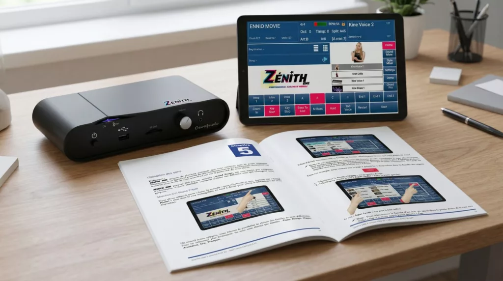 Arrangeur Cavagnolo Zénith One avec sa notice papier en couleur